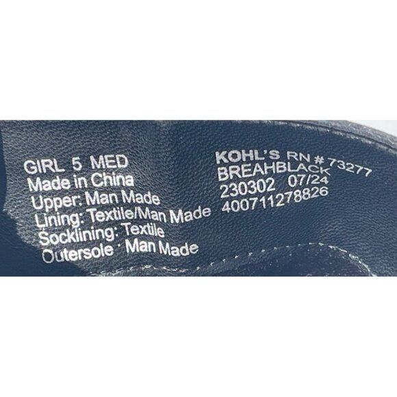 Sonoma Girls Black Knee-High Boots With Pearl Accents & Memory Foam Size 5 - Picture 6 of 7